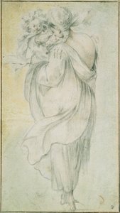 Sigøyner med et barn, tidlig på 1600-tallet.