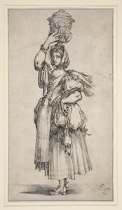 Hagearbeid i en vase av Jacques Bellange
