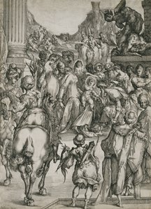 The Adoration of the Magi, ca. 1614-17 (radering med gravering) av Jacques Bellange