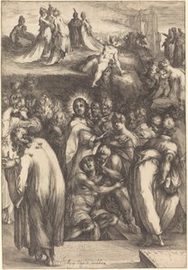 Oppreisningen av Lasarus. av Jacques Bellange