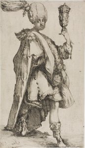 De tre vise menn: Balthasar, konge av Saba av Jacques Bellange