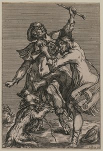To tiggere som kjemper av Jacques Bellange