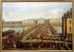 Krysset den nye broen ved den keiserlige kortegen for seremonien av det hellige Napoleon I 2. desember