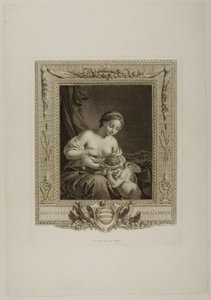 Utdanning av Amor (gravering) av Jacques Bouillard