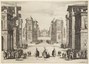 Akt 1, fra serien Soliman av Jacques Callot