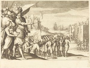 Angrep på to festninger av Jacques Callot