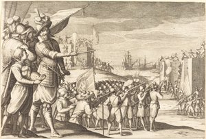Assault on Two Fortresses, c. 1614.    1209213   no       norwegian Successfully Translated  Original: Dessein de l’illumination et du feu d’artifice donné à Monseigneur le Dauphin à Meudon le 3e septembre 1735 (Design of the Illumination and Fireworks ded av Jacques Callot