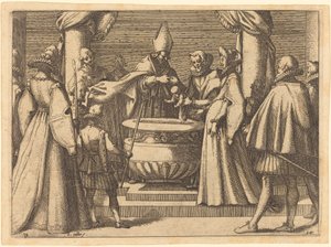 Dåp av prinsen av Spania av Jacques Callot