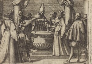 Dåpen av prinsen av Spania [verso] av Jacques Callot