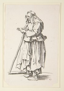 Tigger-kvinne som mottar almisser, fra The Beggars av Jacques Callot