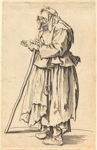 Tiggerkvinne mottar veldedighet av Jacques Callot
