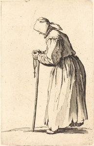 Tiggerkvinne med rosenkrans av Jacques Callot