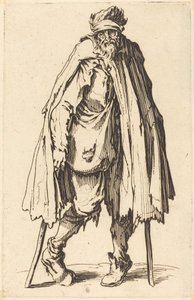 Tigger med krykker og sekk av Jacques Callot