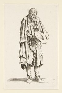 Tigger med rosenkrans, fra The Beggars (Le mendiant au rosaire) av Jacques Callot
