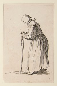 Tiggerkvinne med rosenkrans, fra The Beggars (La mendiante aux rosaire) av Jacques Callot