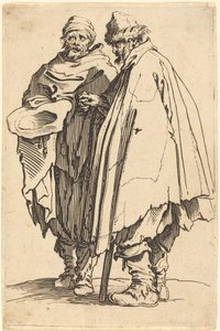 Blind tigger og ledsager av Jacques Callot