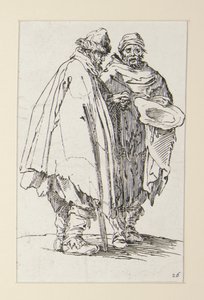 Blind mann og hans følgesvenn, fra The Beggars (L av Jacques Callot