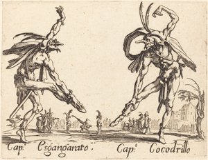 Kap. Esgangarato og Cap. Krokodille, ca. 1622. av Jacques Callot