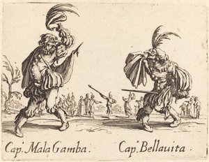Cap. Mala Gamba og Cap. Bellavita av Jacques Callot