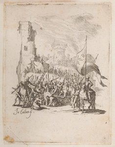 Kristus som bærer korset, nei. 10 av 11 fra La Petite Passion av Jacques Callot