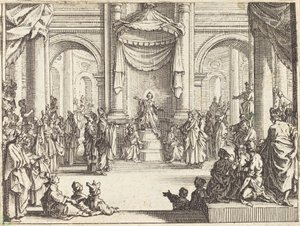 Kristus diskuterte med legene av Jacques Callot