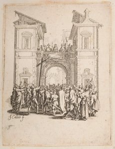 Kristus presentert for folket, nei. 9 av 11 fra La Petite Passion av Jacques Callot