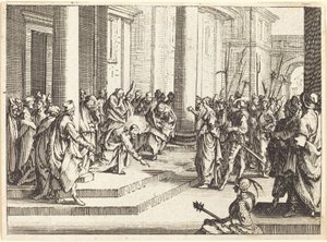 Kristus og kvinnen tatt i utroskap av Jacques Callot