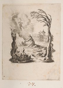 Kristus i Oljehagen, nei. 3 av 11 fra La Petite Passion av Jacques Callot