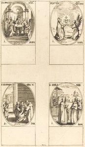 Omskjæring; Festival av Kristi navn; St. Odilo; St. Euphrosyna av Jacques Callot