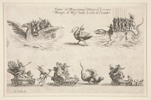 Kamp ved Barrière, inntreden av monsignor Henry av Lorraine av Jacques Callot