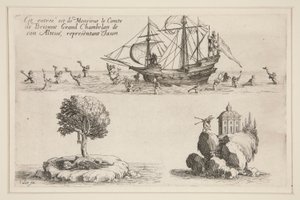 Slåss? la Barrière, Denne oppføringen er fra Comte de Brionne Grand Chamberlain of His Highness, som representerer Jason av Jacques Callot