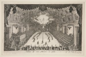 Slåss? Barrieren, Hans Høyhet Inngang til fots av Jacques Callot
