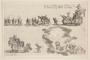 Kamp? la Barri?re, Entr?e du Prince de Plaltzbourg av Jacques Callot