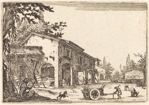 Gårdsplassen til en gård av Jacques Callot