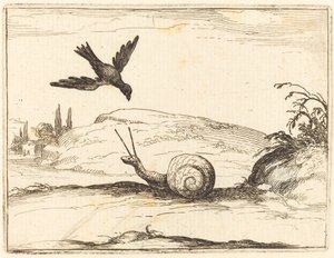 Kråke og snegl av Jacques Callot