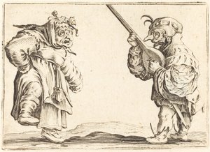 Dansere med lut av Jacques Callot
