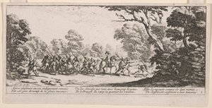 Discovery of the Malefactors, illustrasjon fra The Large Miseries of War av Jacques Callot