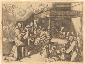 Dronningens død, 1612. av Jacques Callot