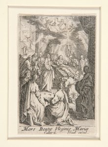 Jomfruens død, nei. 11 fra The Life of the Virgin av Jacques Callot