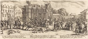 Ødeleggelse av et kloster av Jacques Callot