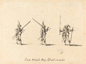 Drill med musketten, 16341635. av Jacques Callot