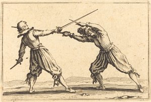 Duell med sverd og dolk av Jacques Callot