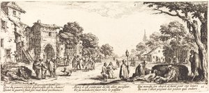 Døende soldater ved veikanten av Jacques Callot