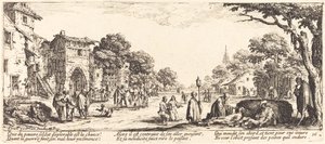 Døende soldater ved veikanten av Jacques Callot