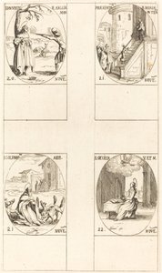 Edmund, konge av England, martyr; Presentasjon av jomfruen; St. Columban; St. Cecil av Jacques Callot