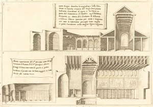 Høyde av kirker inkludert den hellige krybbe av Jacques Callot