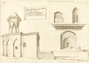 Forhøyning av Den hellige gravs kirke av Jacques Callot