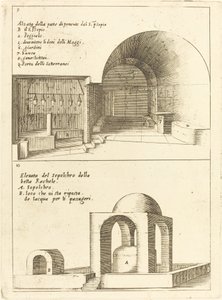 Forhøyninger av den hellige krybbe og Rakels grav av Jacques Callot