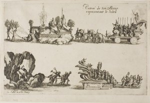 Entry of His Highness, Representing the Sun, fra The Combat at the Barrier av Jacques Callot