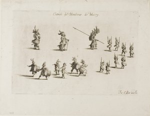 Inntreden av M. de Macey, fra The Combat at the Barrier av Jacques Callot